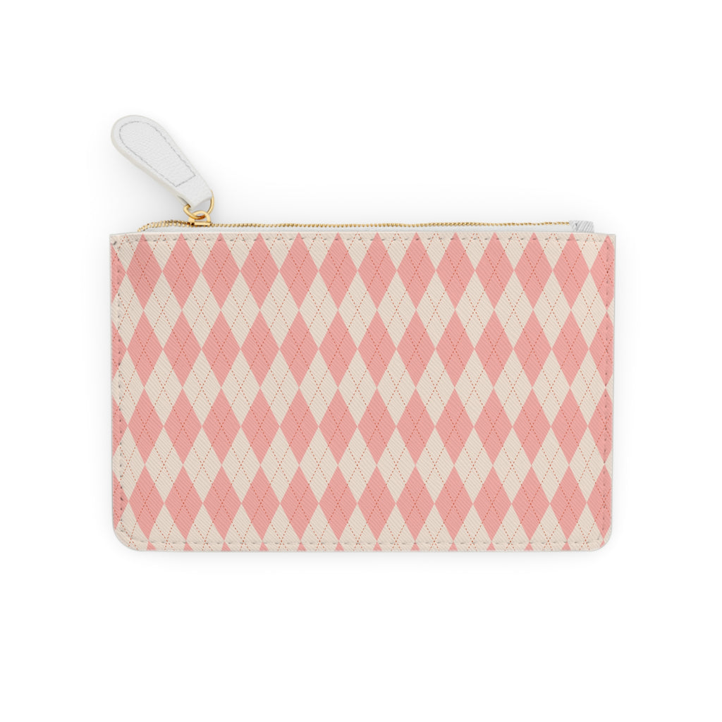 Argyle Clutch Bag | Pink Diamond Wrist Pouch