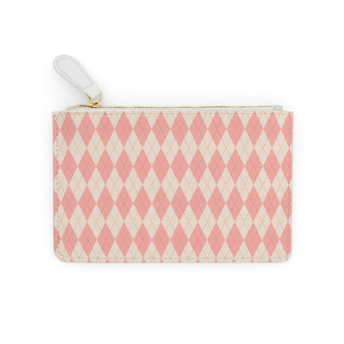 Argyle Clutch Bag | Pink Diamond Wrist Pouch