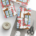 Floral Window Wrapping Paper – Vintage Rose Garland Gift Wrap