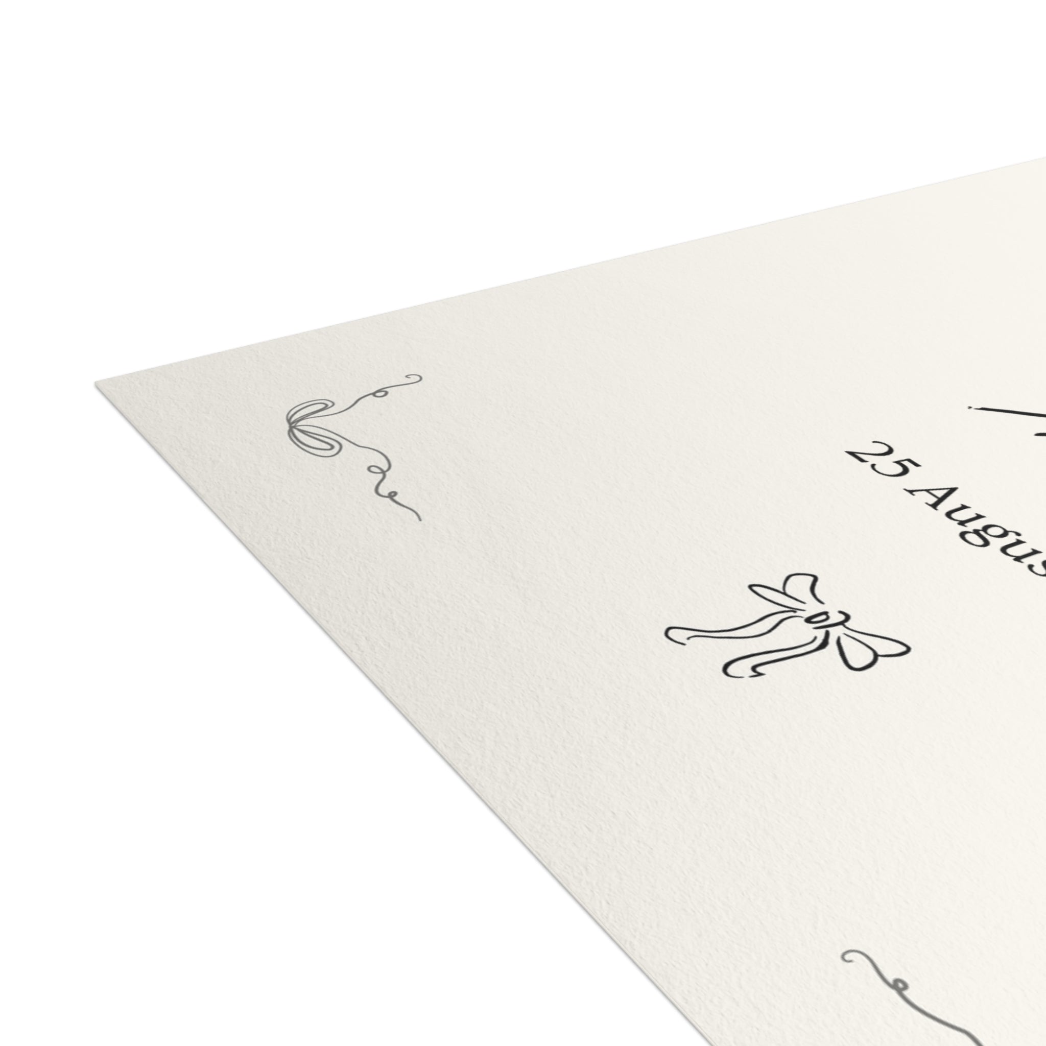 Vintage Cherub Wedding Invitation Card – Two-Sided Ceremony & Reception Template