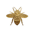 Gold Bee Kiss-Cut Sticker — Metallic Honeybee Laptop Decal