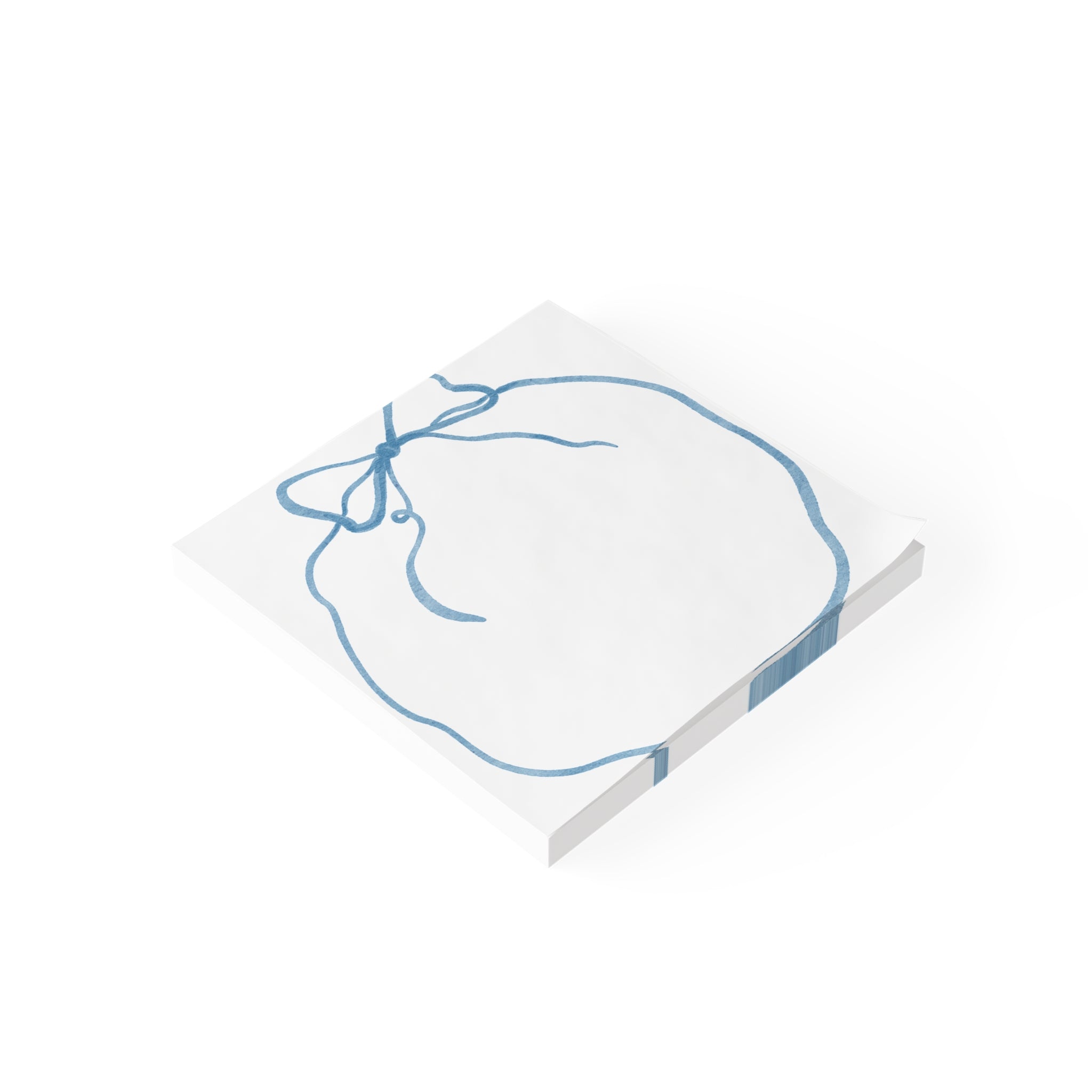 Sticky Notes, Blue Bow Notepad, Decorative Post-it Style Desk Notes