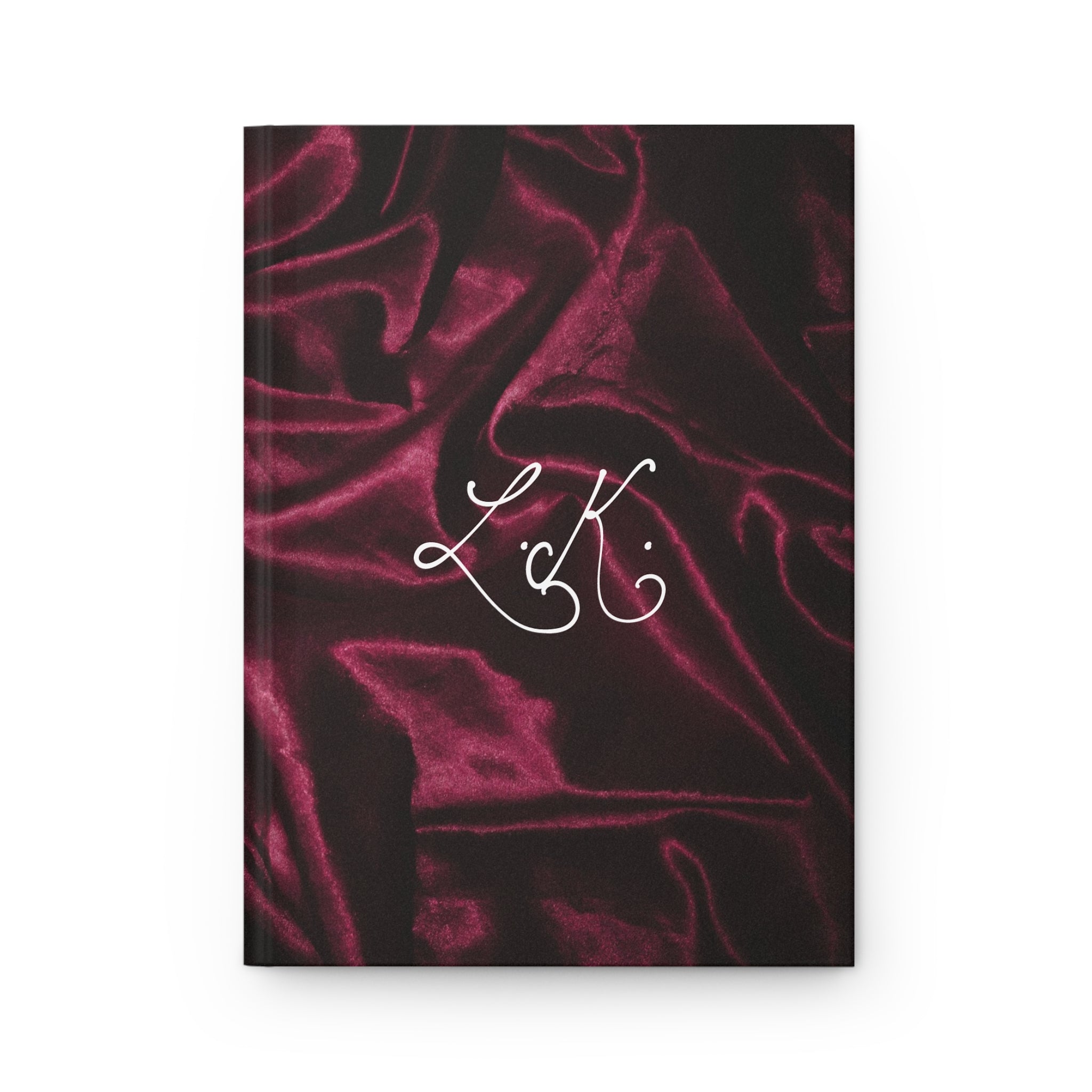 Custom Monogram Burgundy Hardcover Journal