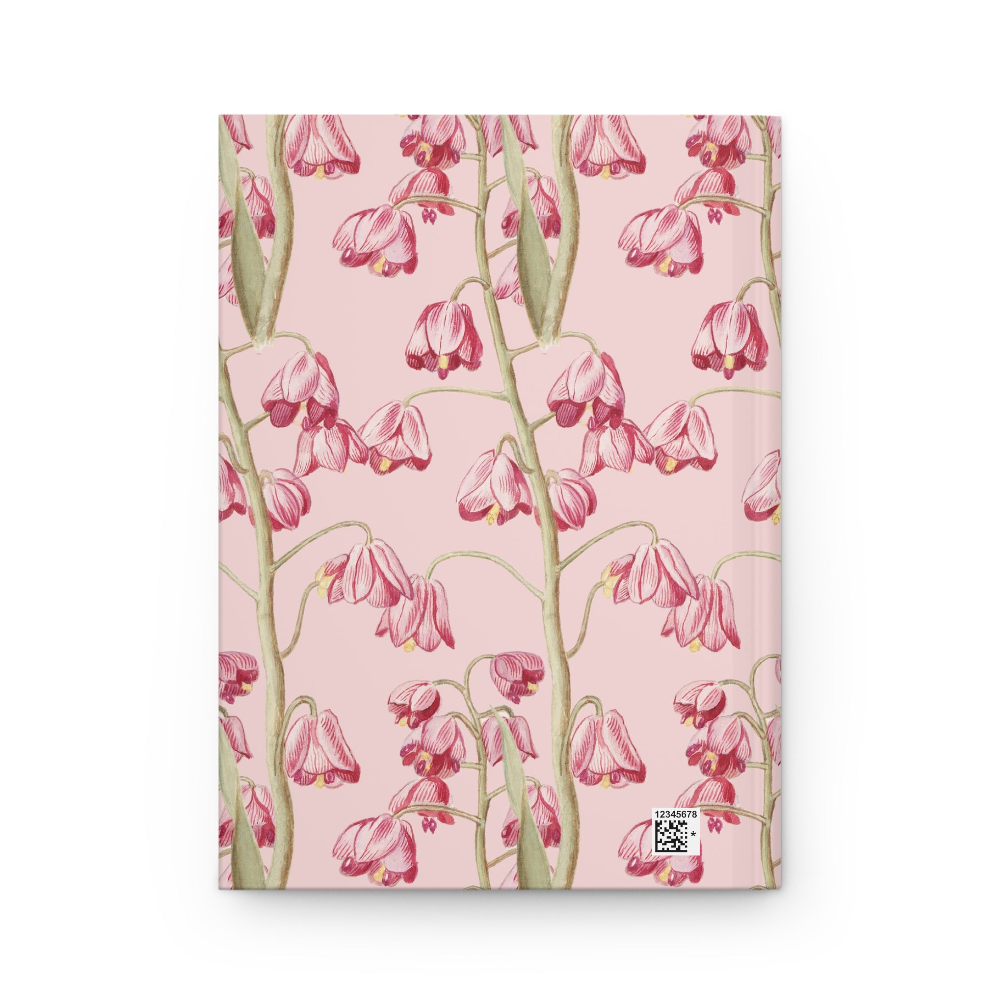 Pink Floral Hardcover Journal — Vintage Bellflower Notebook for Notes & Gifts