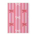 Bow Stripe Notebook A5 | Pink Softcover Journal