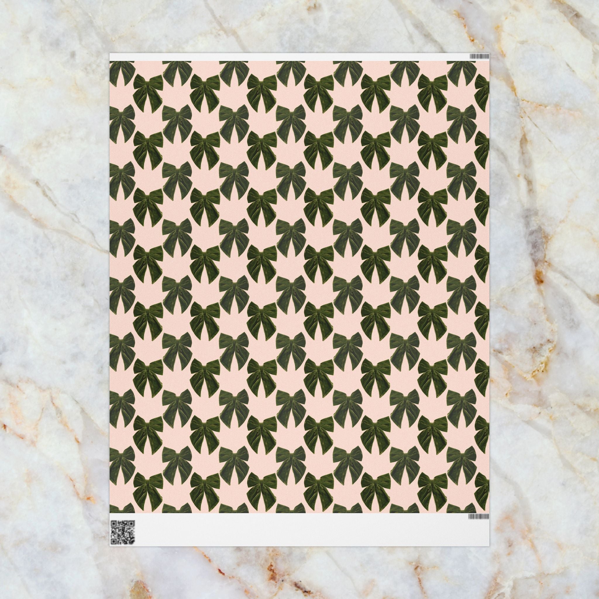 Botanical Leaf Wrapping Paper Roll — Pink & Green Tropical Gift Wrap