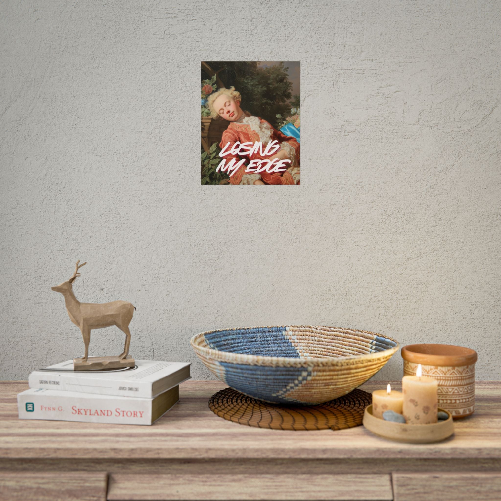 Rolled Poster — 'Losing My Edge' Vintage Rococo Art Print