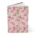 Pink Floral Hardcover Journal — Vintage Bellflower Notebook for Notes & Gifts