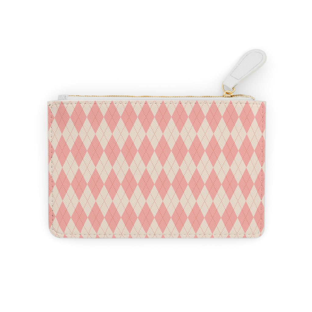Argyle Clutch Bag | Pink Diamond Wrist Pouch