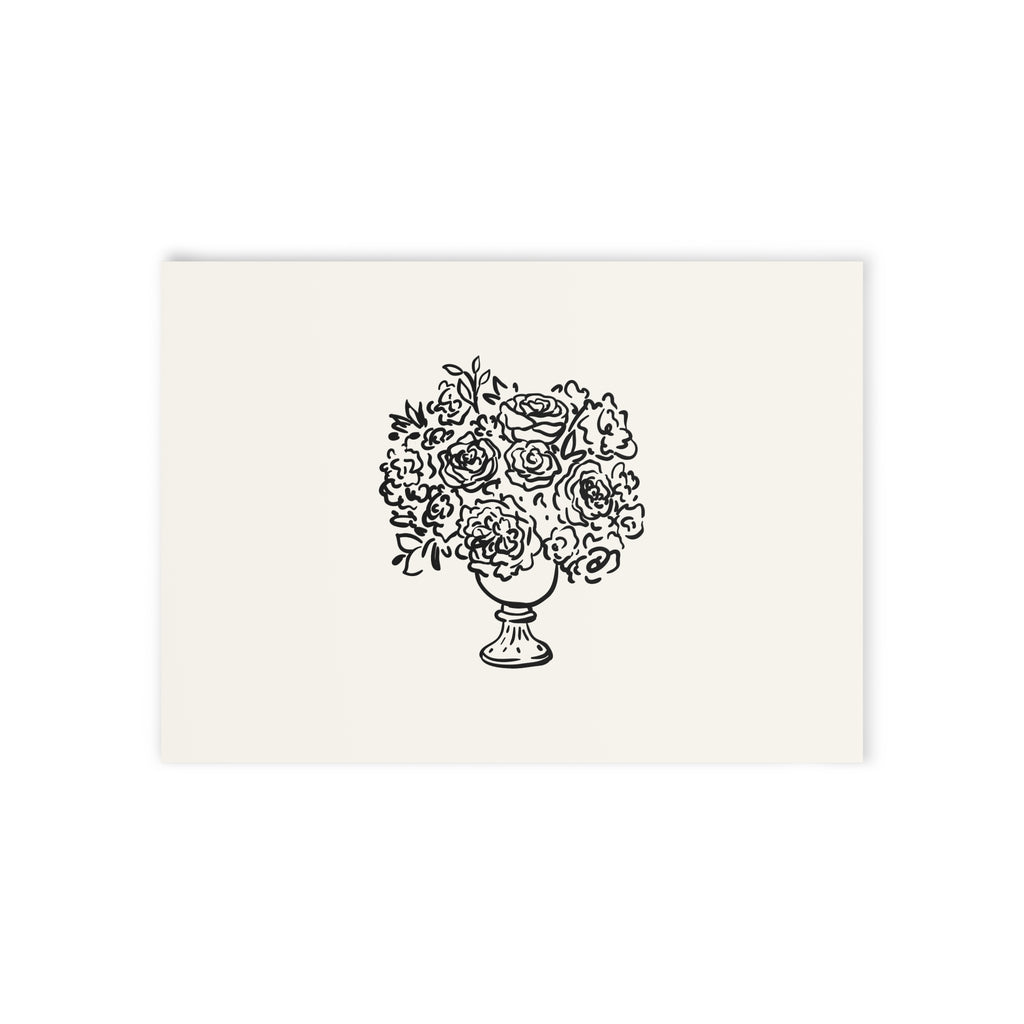 Elegant Floral RSVP Cards with Envelopes | Double-Sided Wedding Response Cards | Premium 300gsm Matte Cardstock | Set of Hand-Drawn Bouquet Stationery