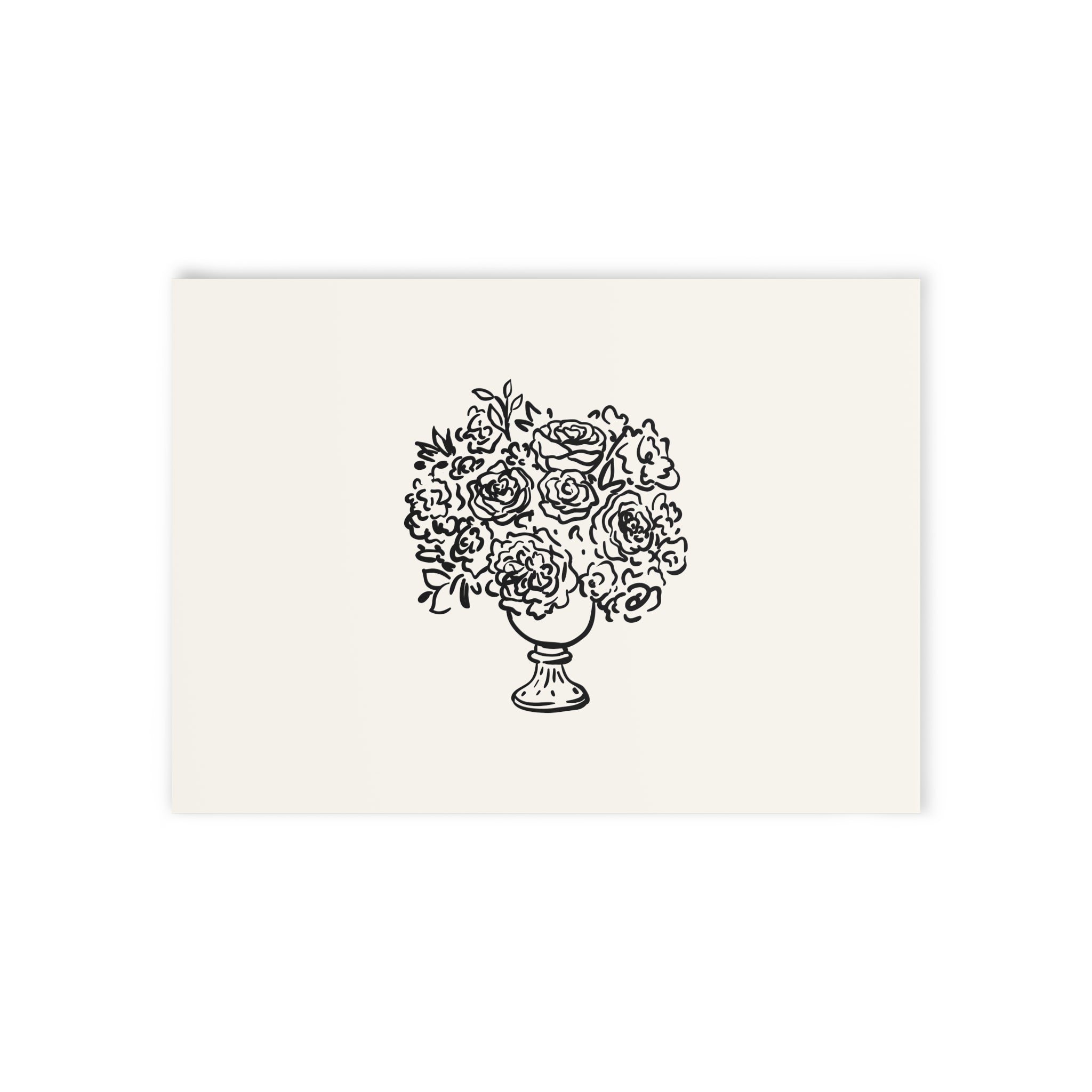 Elegant Floral RSVP Cards with Envelopes | Double-Sided Wedding Response Cards | Premium 300gsm Matte Cardstock | Set of Hand-Drawn Bouquet Stationery