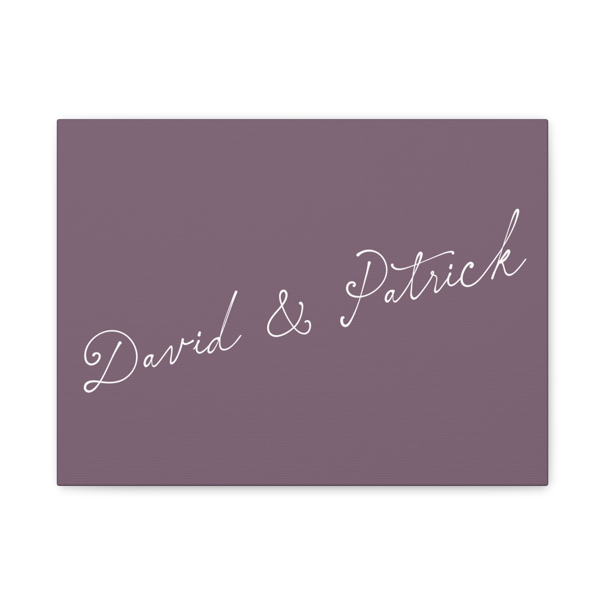 Custom text canvas wedding sign - lavender