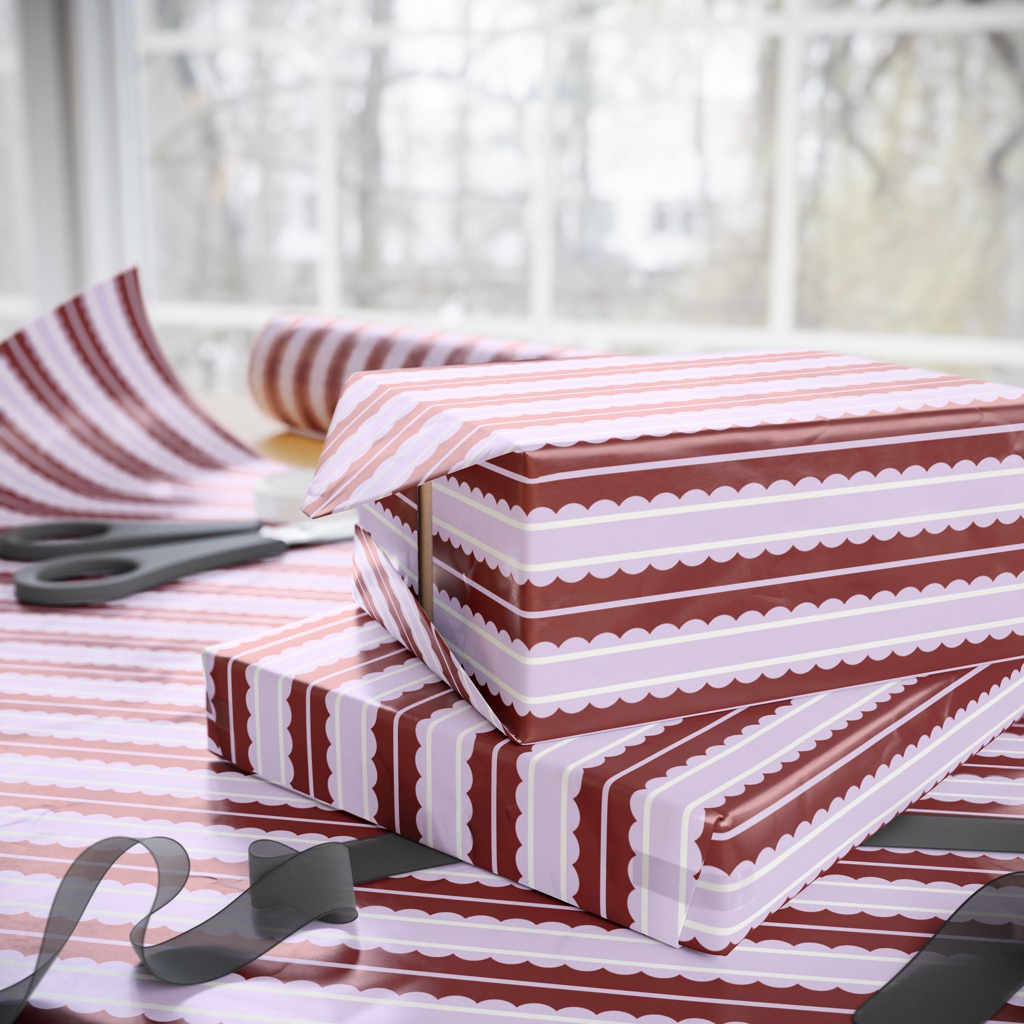 Candy Stripe Wrapping Paper | Red and White Gift Wrap