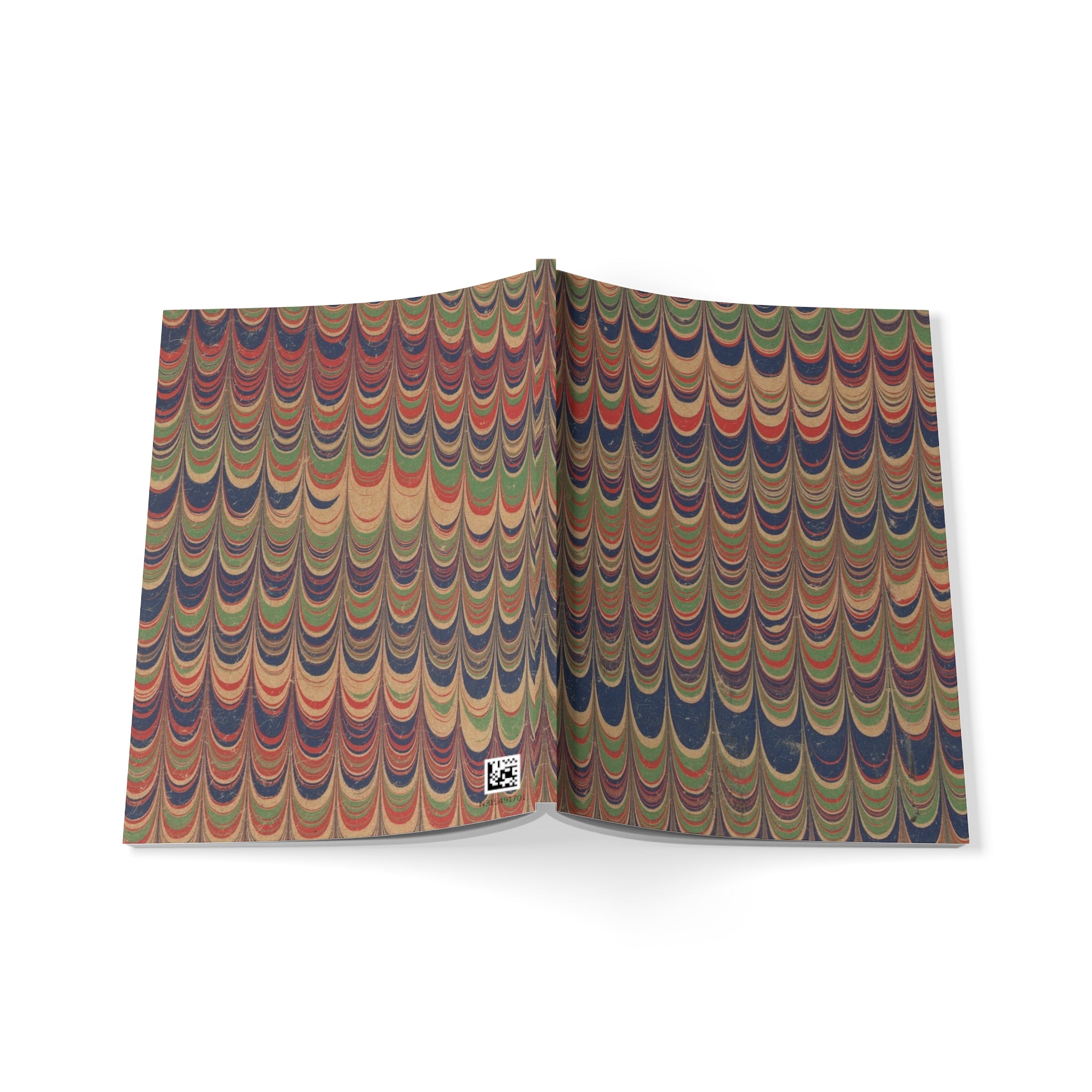 Marbled A5 Notebook | Vintage Rainbow Pattern Journal