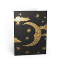 Greeting Card — Gold Moon & Stars Celestial Design