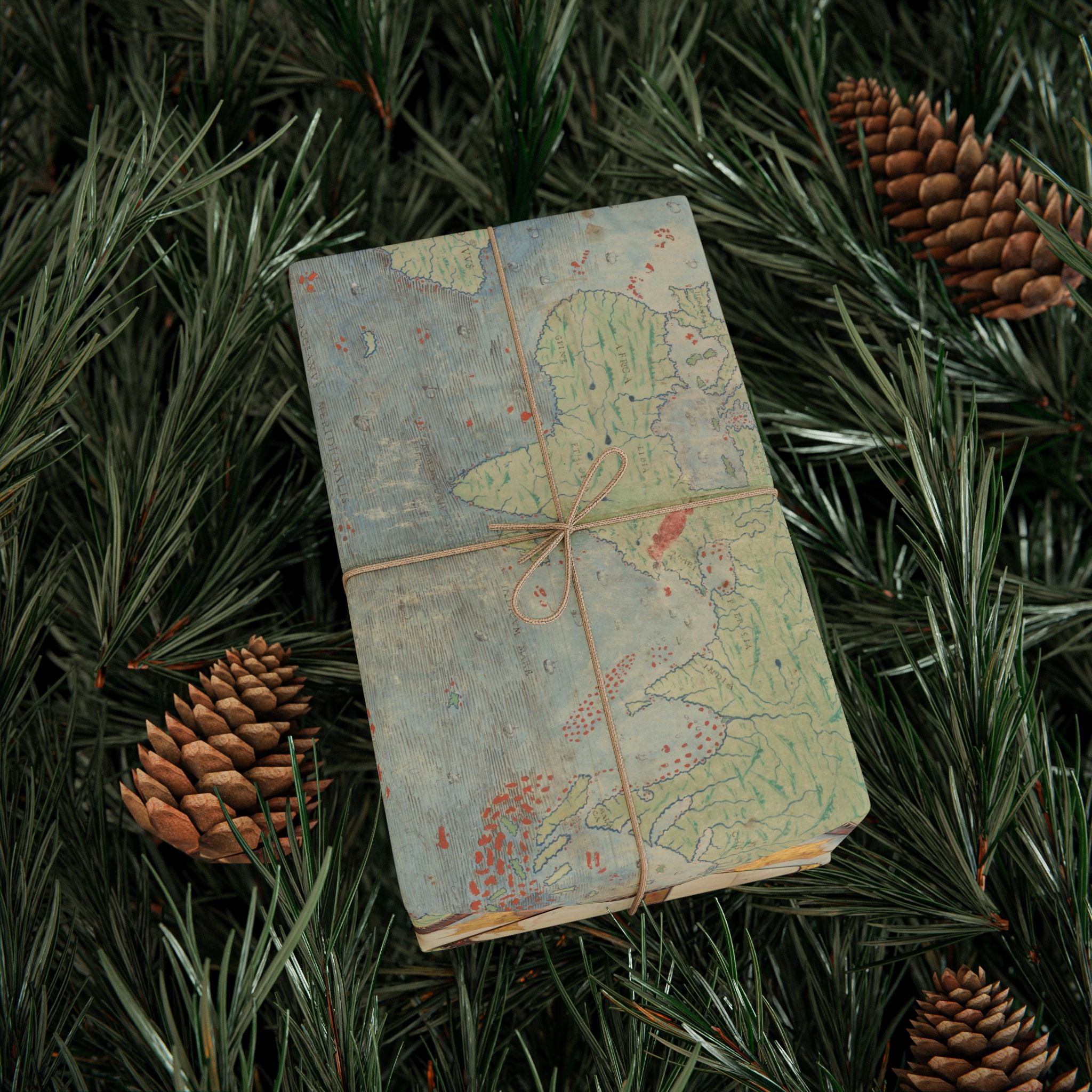 Wrapping Paper, Vintage World Map Gift Wrap, Antique Globe Travel Design