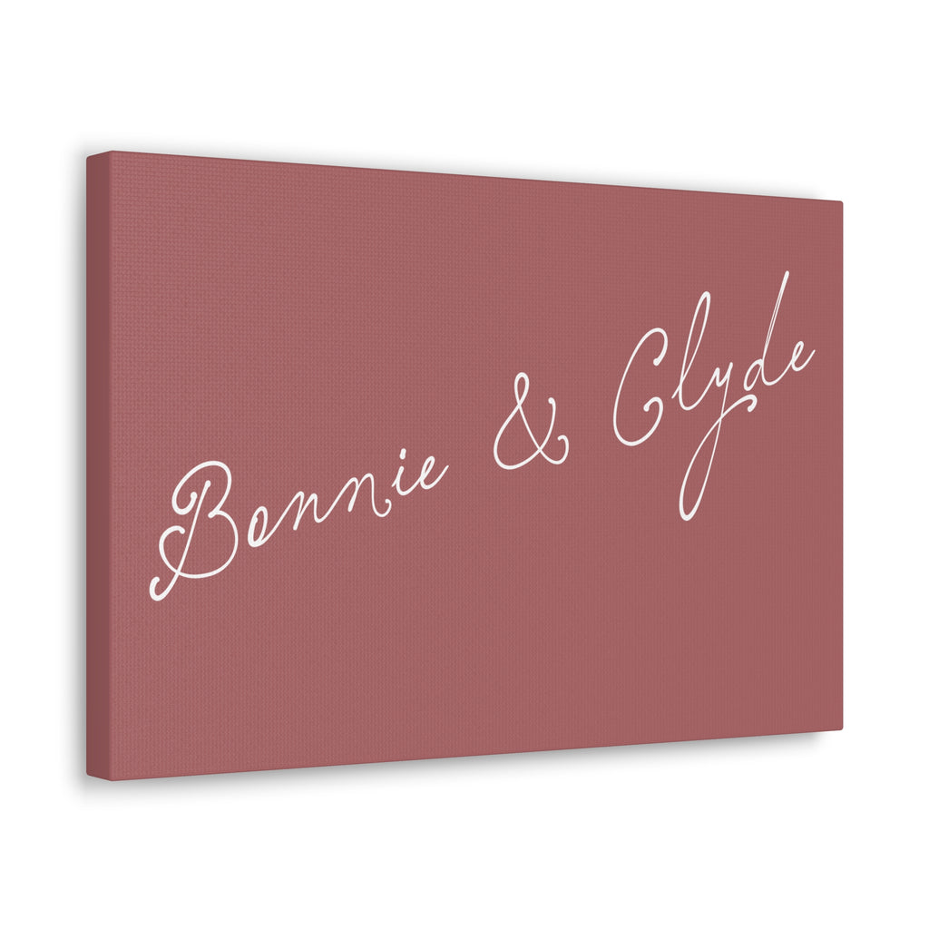 Custom text canvas wedding sign - Dusty Rose Background