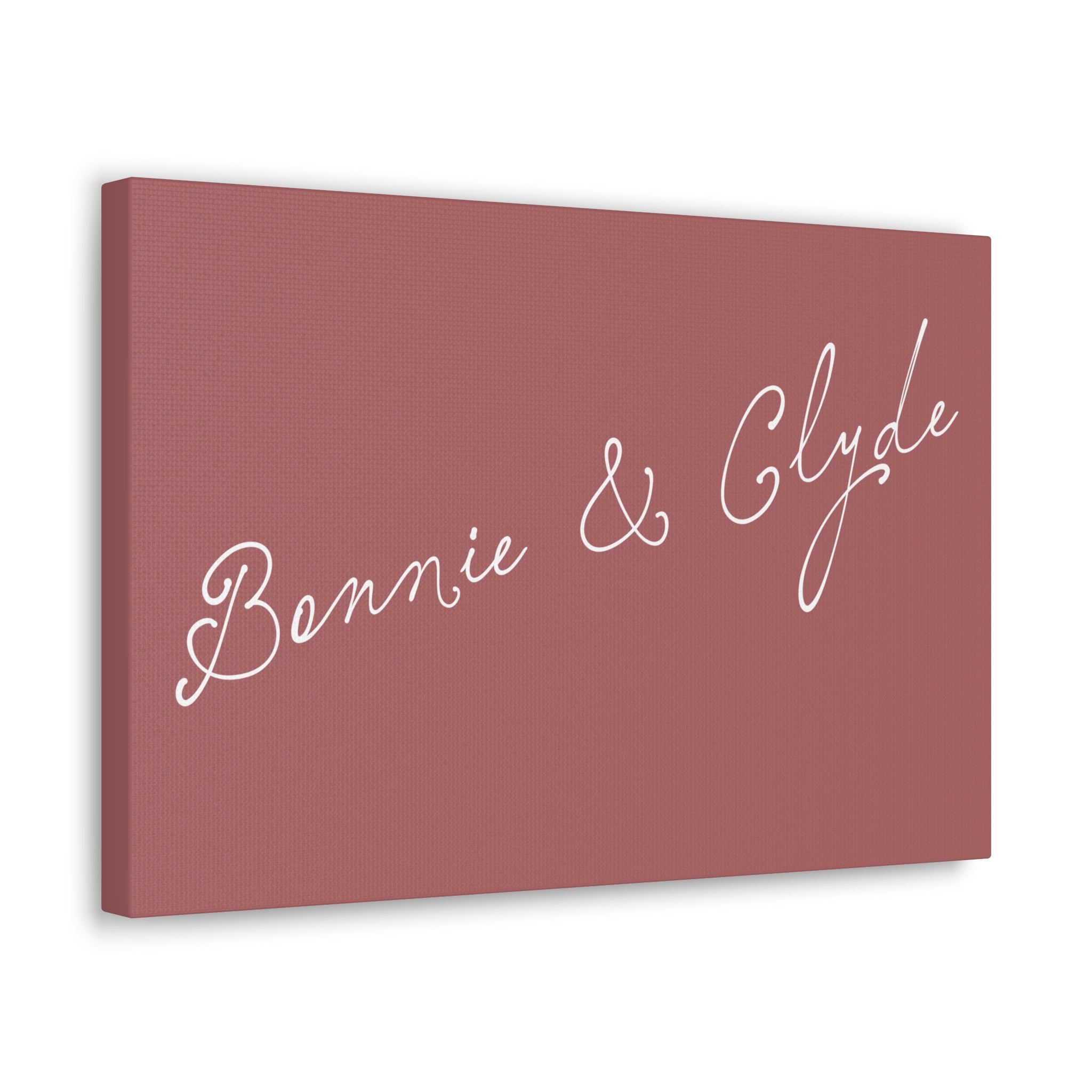 Custom text canvas wedding sign - Dusty Rose Background