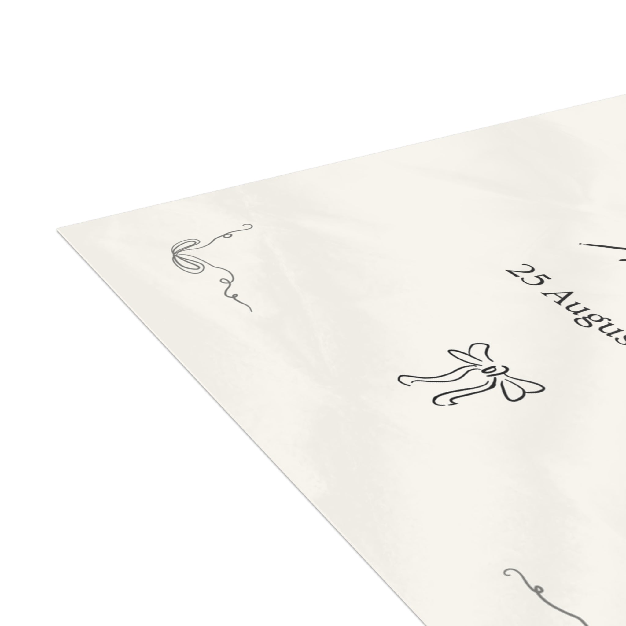 Vintage Cherub Wedding Invitation Card – Two-Sided Ceremony & Reception Template