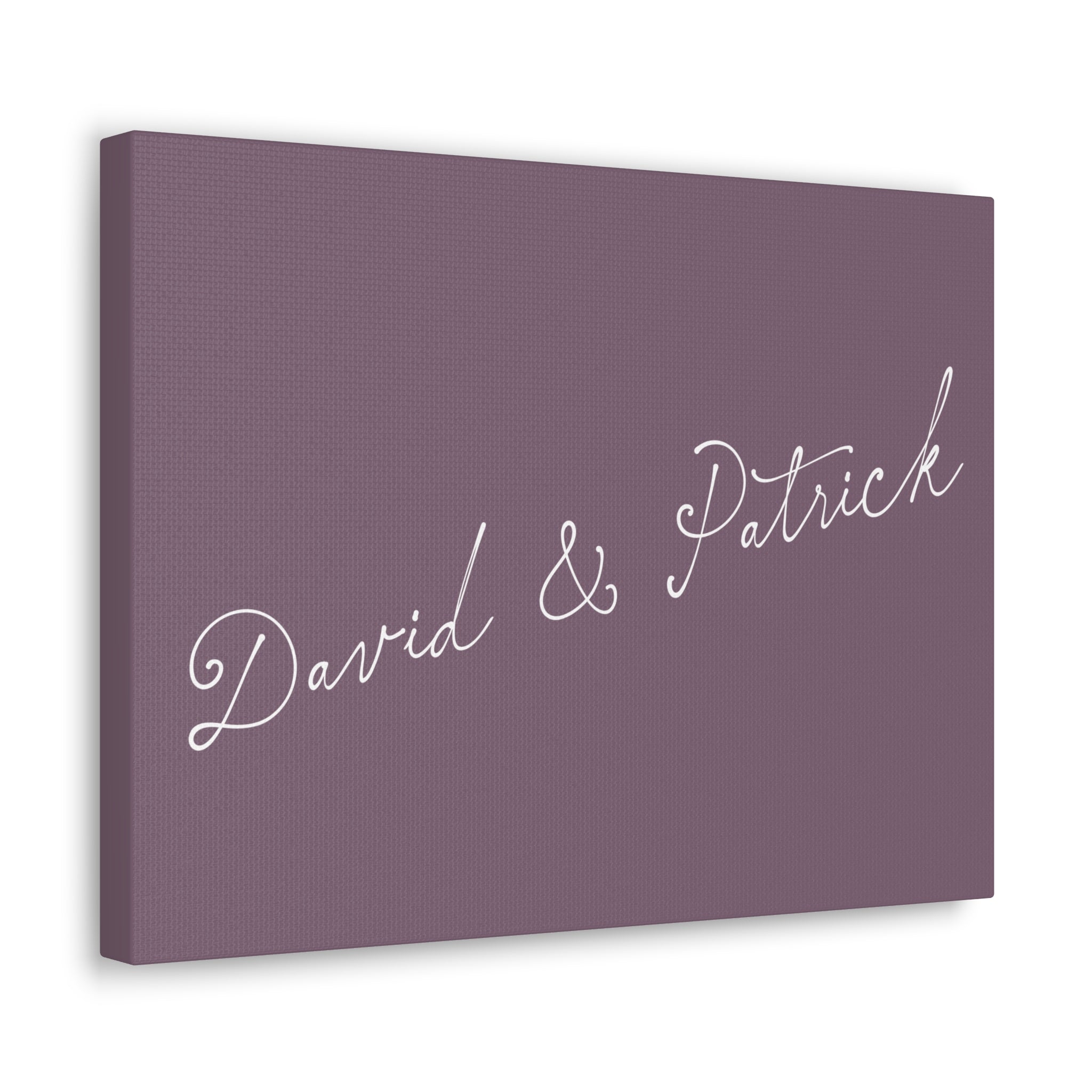 Custom text canvas wedding sign - lavender