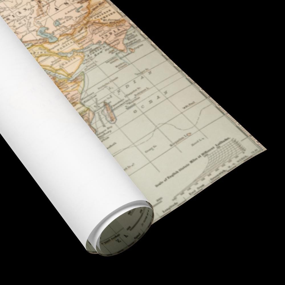 Vintage Map Wrapping Paper | Antique Style Gift Wrap