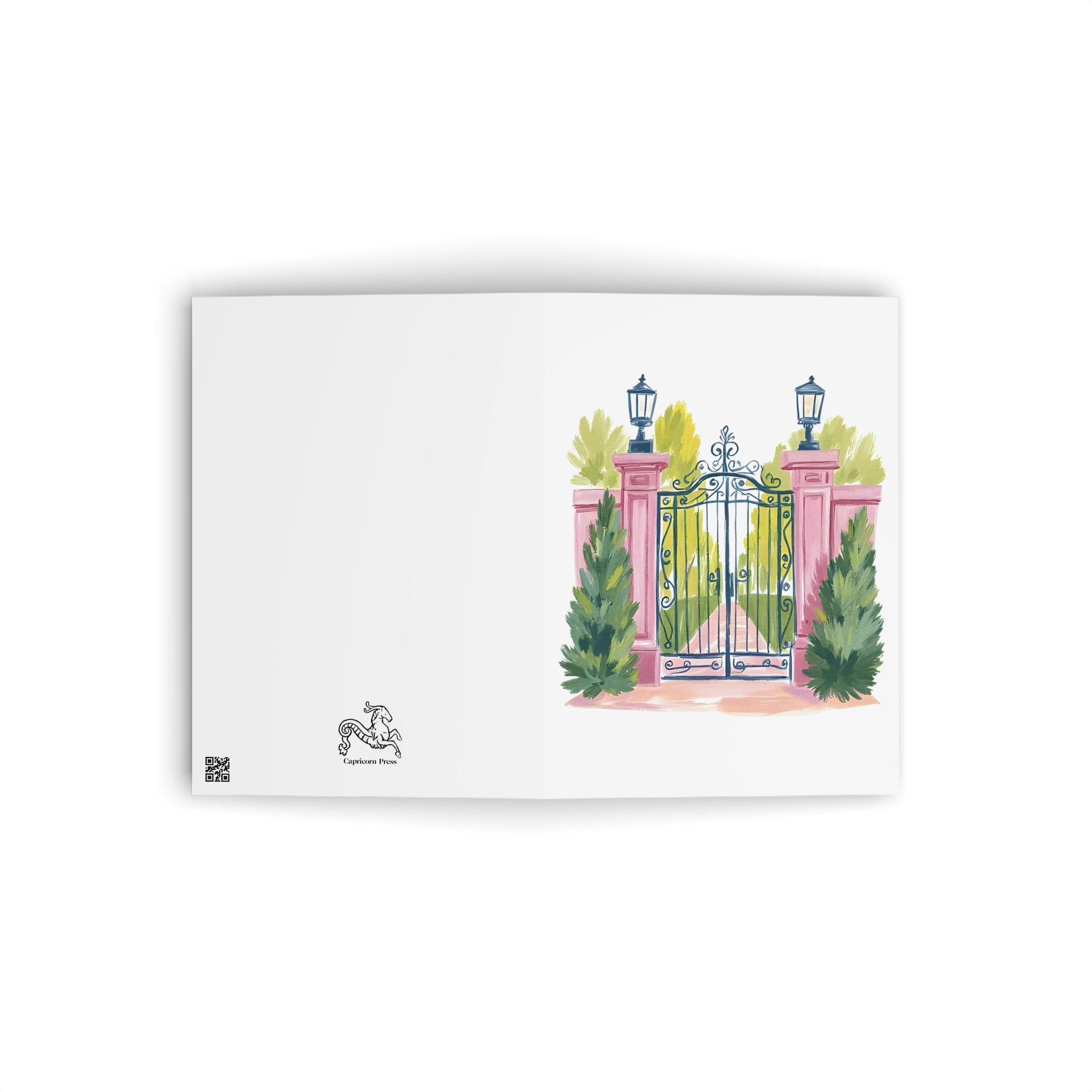 Gate Illustration Card | Wrought Iron Greeting Card