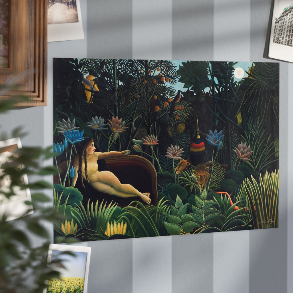 Jungle Night Fine Art Print — Henri Rousseau Inspired Unframed Poster