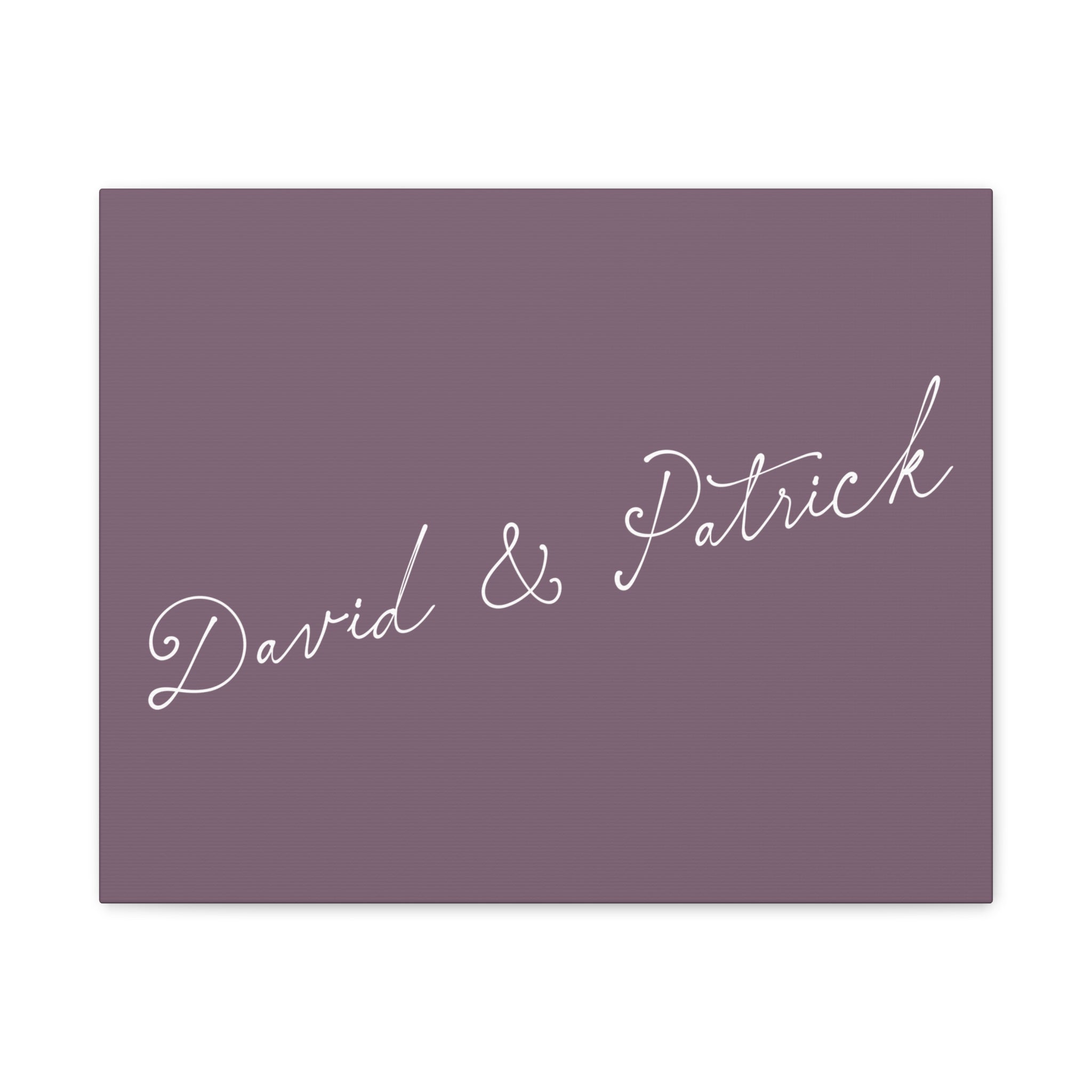 Custom text canvas wedding sign - lavender