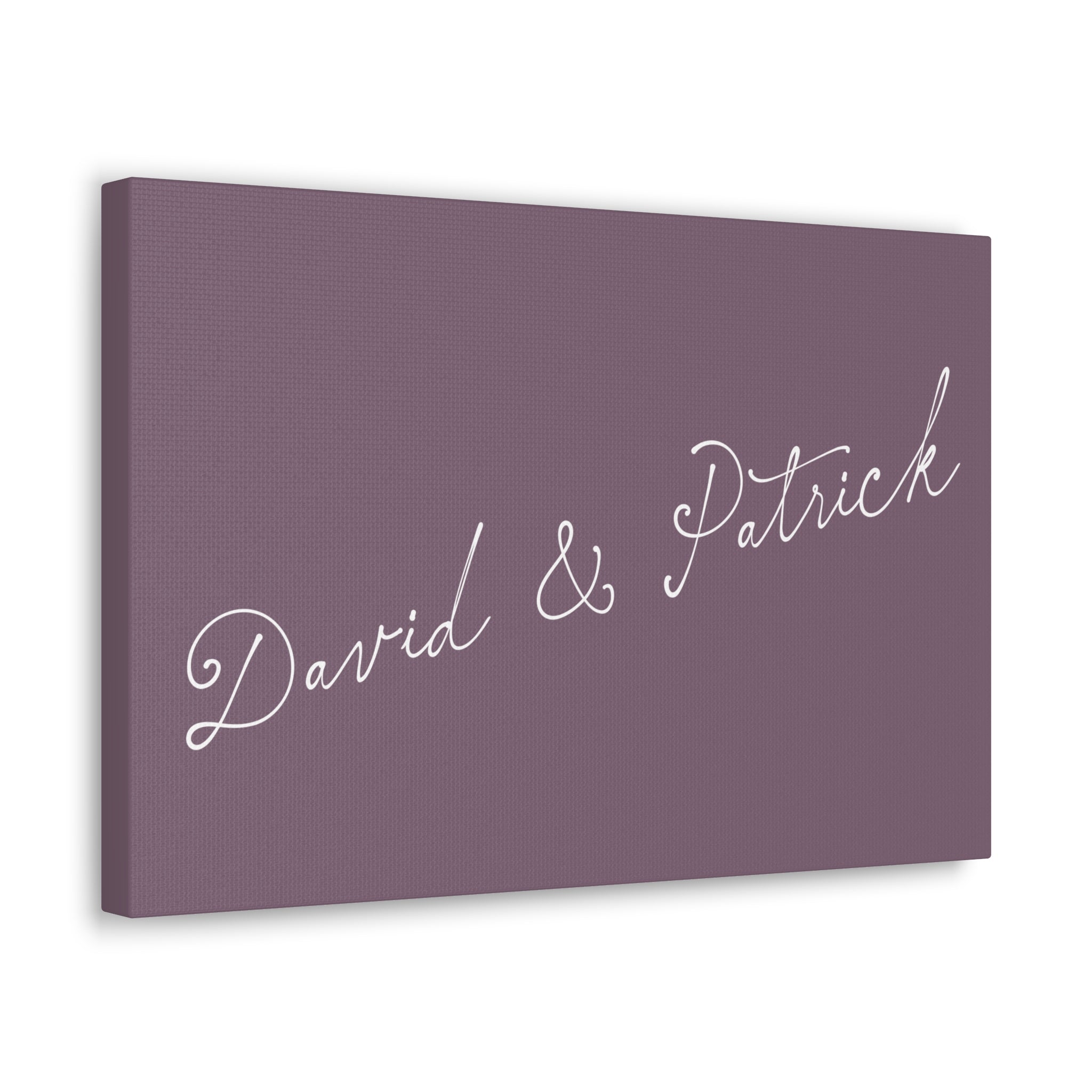 Custom text canvas wedding sign - lavender