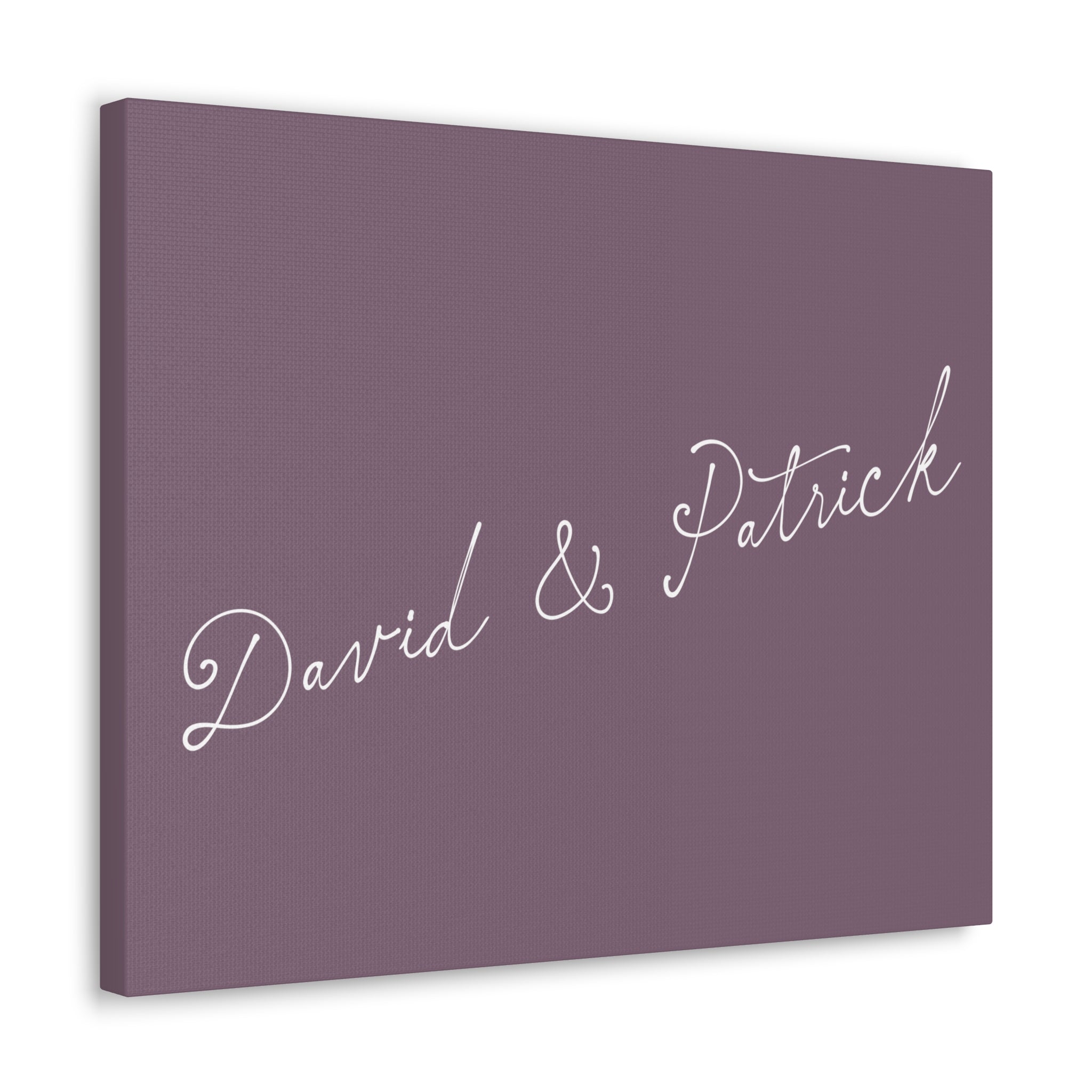 Custom text canvas wedding sign - lavender