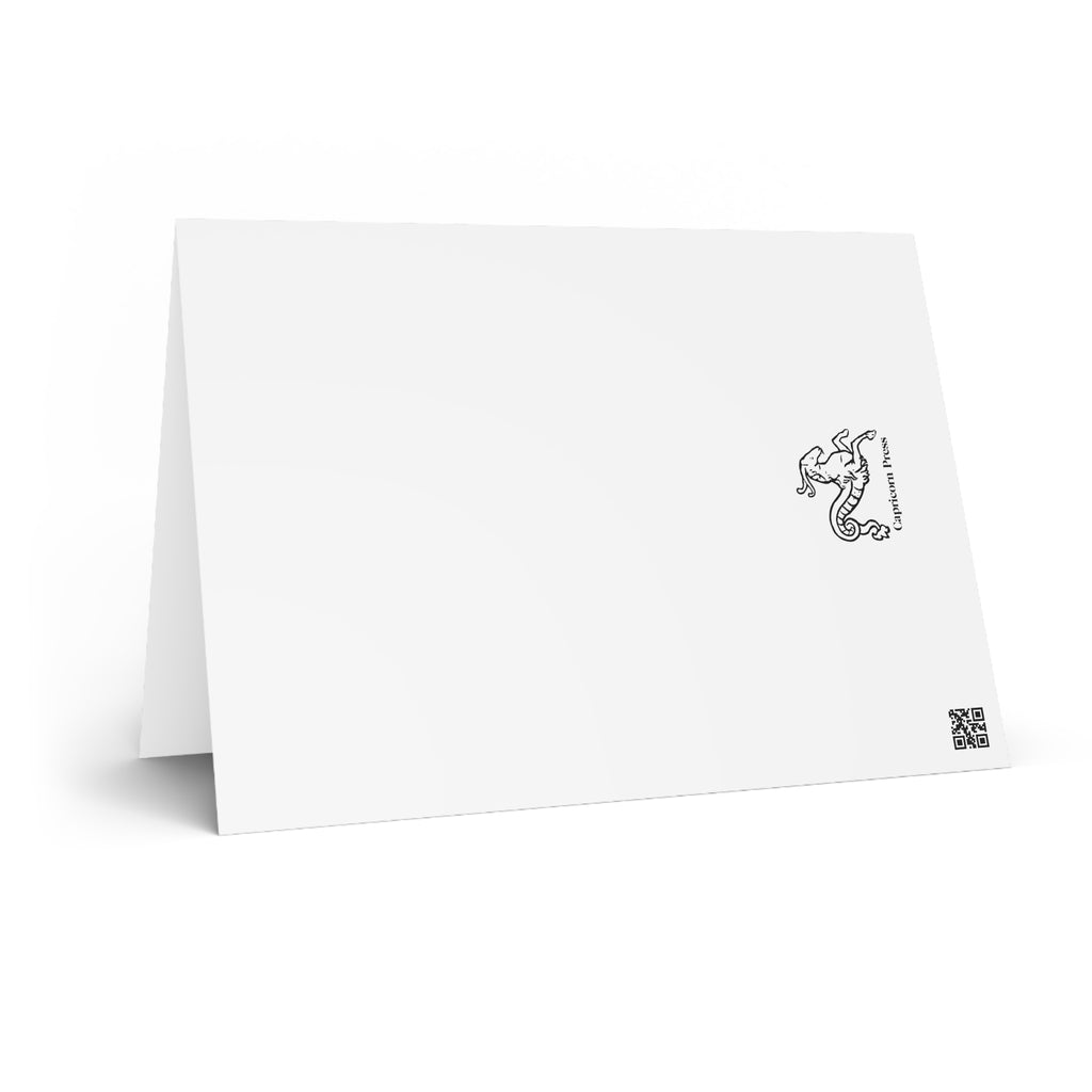 Greeting Card — Gold Moon & Stars Celestial Design