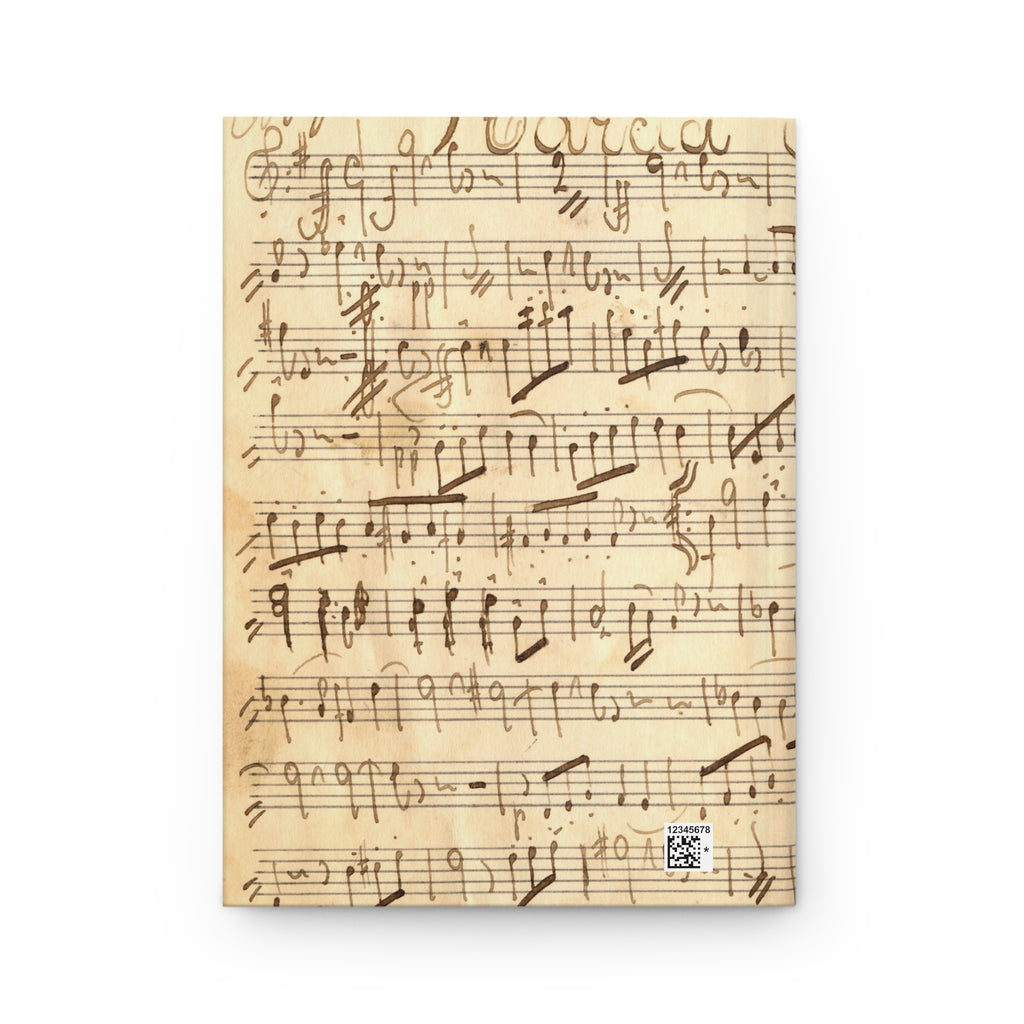 Hardcover Journal, Vintage Sheet Music Notebook, Lined Writing Journal for Musicians