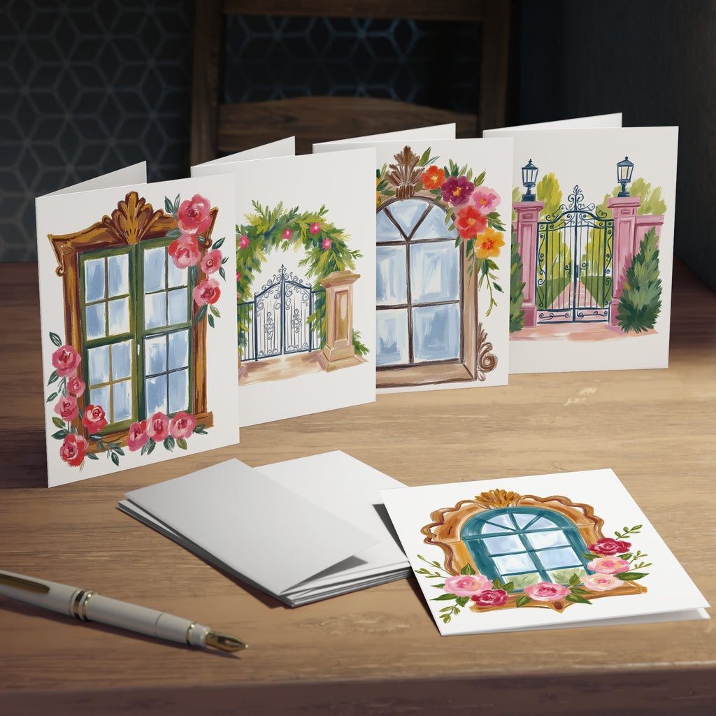 Floral Greeting Cards Set | Window & Gate 5-Pack