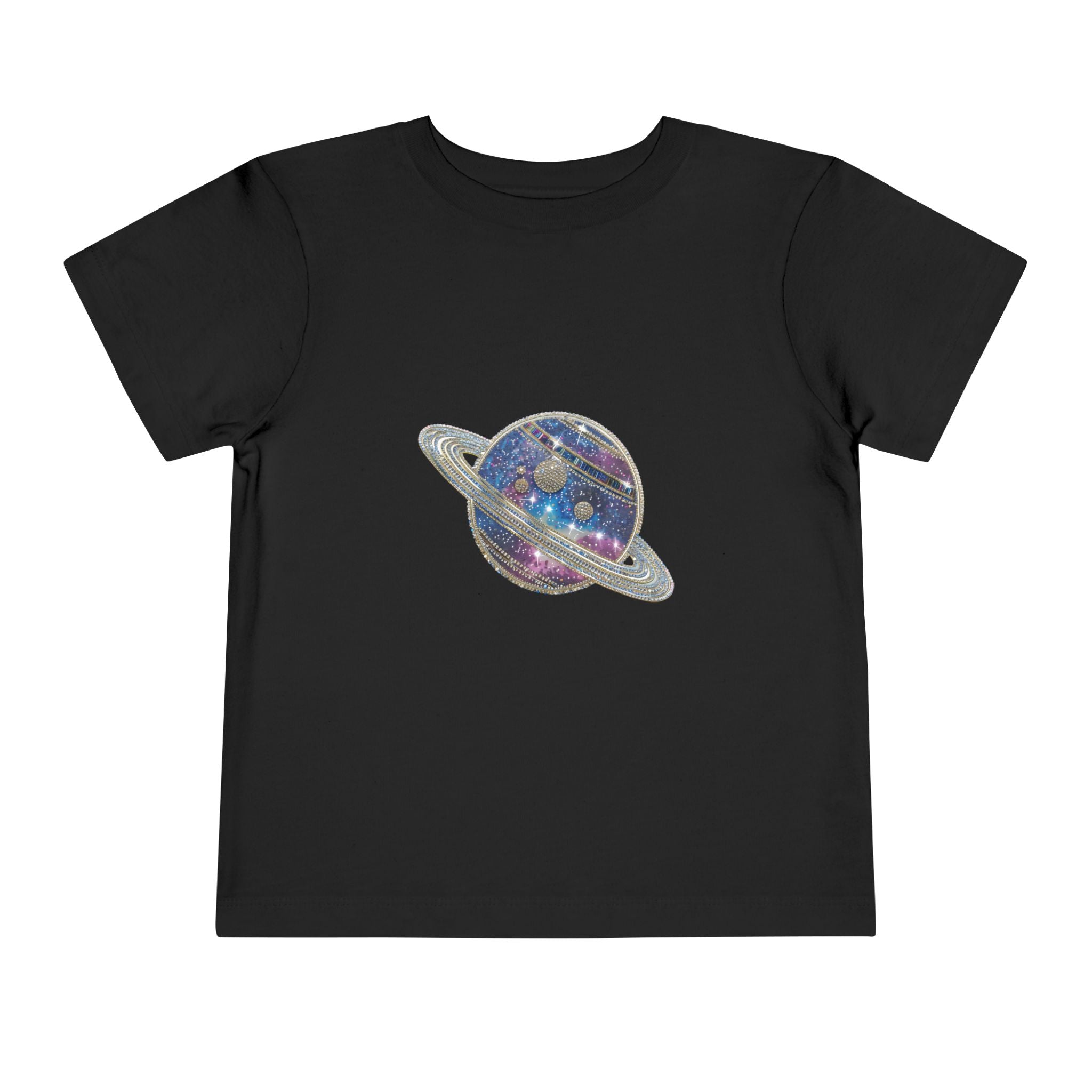 Toddler Tee — Glitter Galaxy Saturn Planet Space Shirt for Kids
