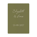 Olive Wedding Favour Personalised Poker Cards
