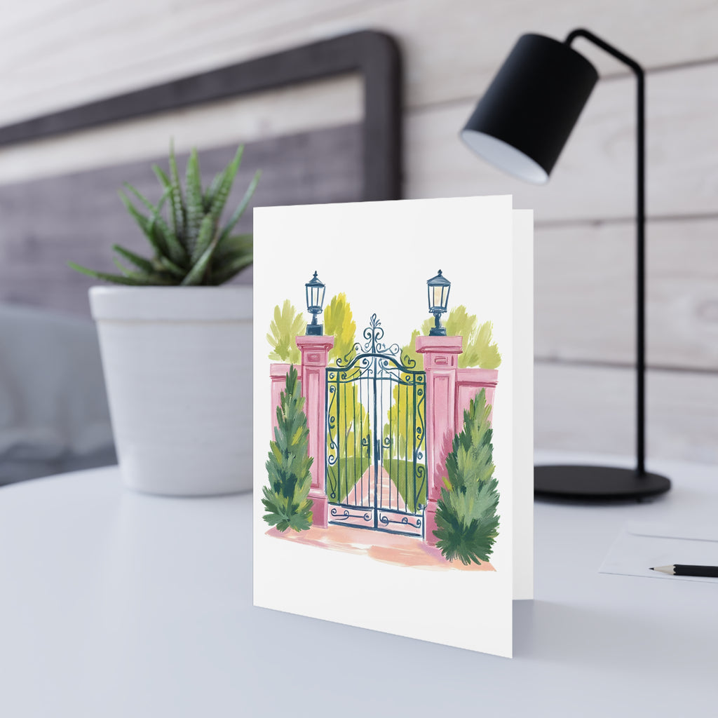 Gate Illustration Card | Wrought Iron Greeting Card
