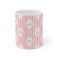 Pink Bow Mug | Cute Striped Coffee Cup