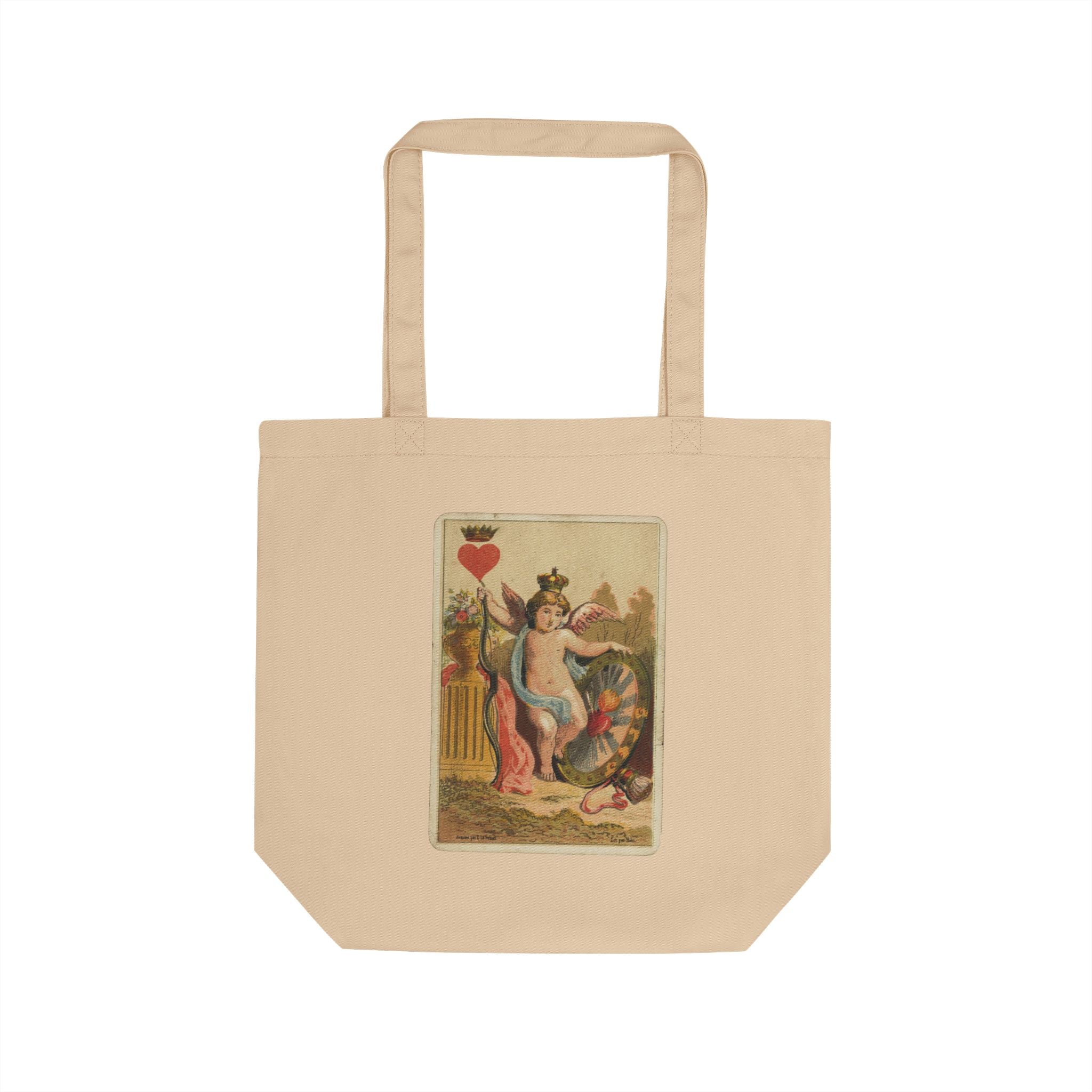 Vintage Cupid Art Eco Tote Bag — Romantic Victorian Love Illustration Reusable Shopper