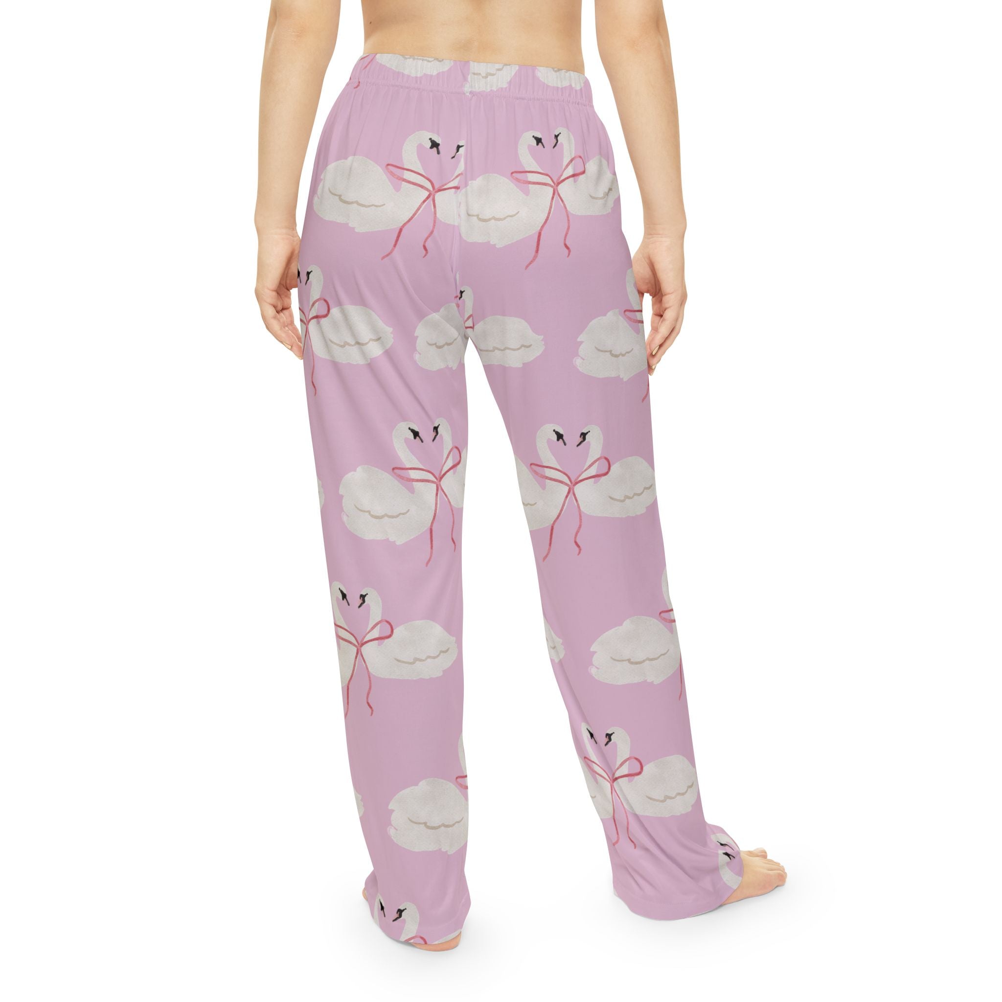 Women's Pajama Pants, Swan Ballet Lounge Pants, Soft Sleepwear Bottoms
