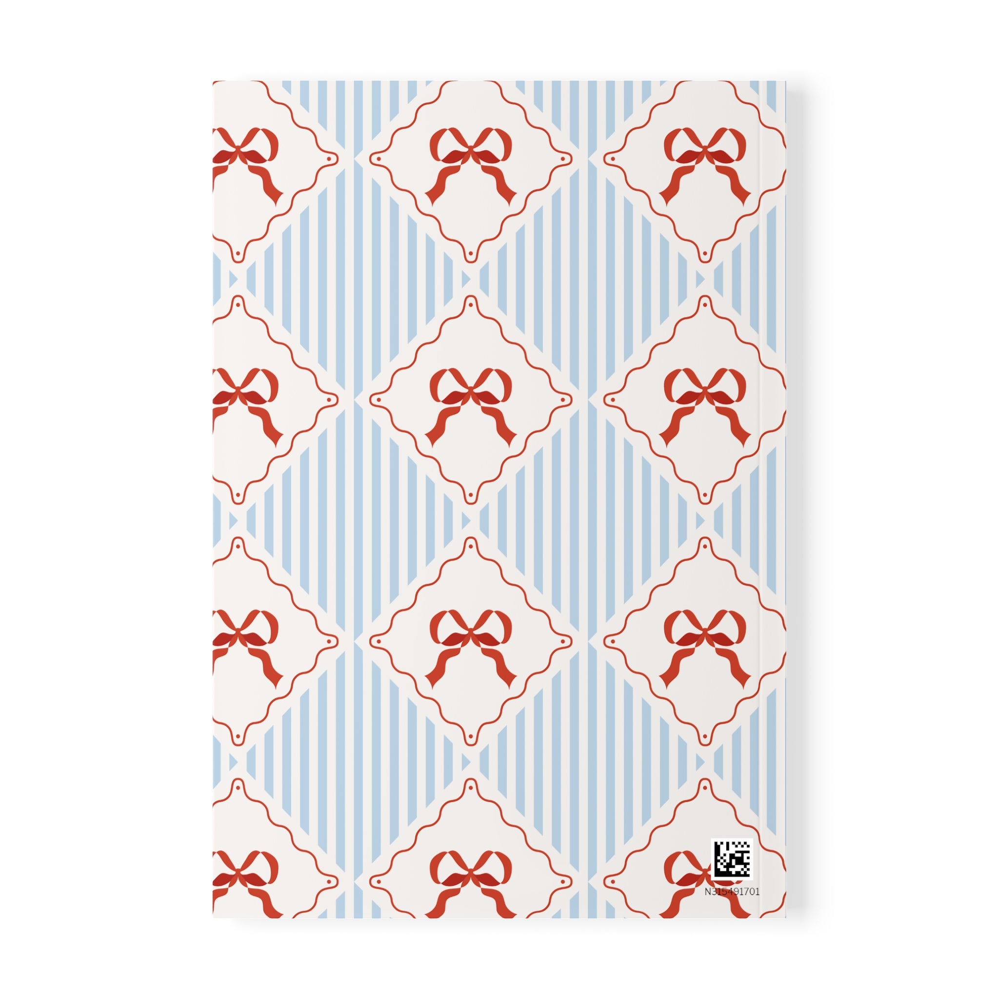 Ribbon Pattern Notebook A5 | Bow Tile Softcover Journal