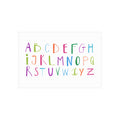 Colorful Watercolor Alphabet Print — Kids Nursery Wall Art (Unframed)