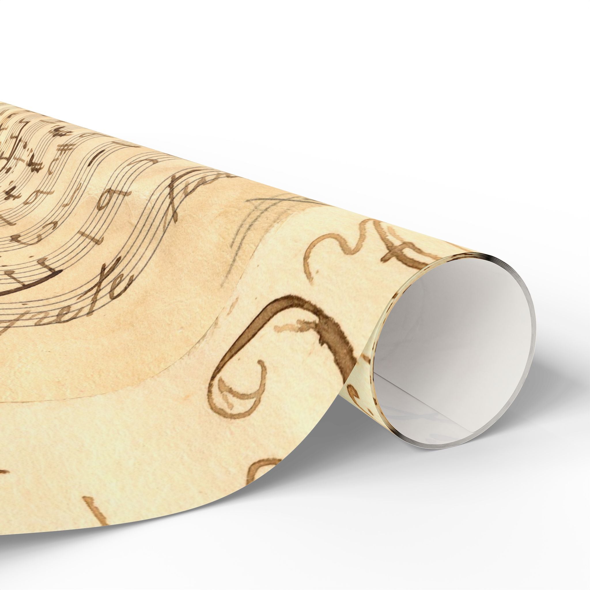 Wrapping Paper, Vintage Sheet Music Gift Wrap, Antique Music Score Design