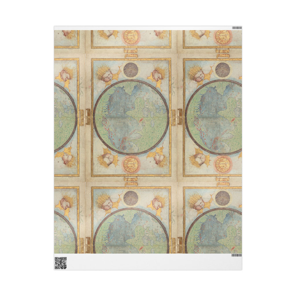 Wrapping Paper, Vintage World Map Gift Wrap, Antique Globe Travel Design