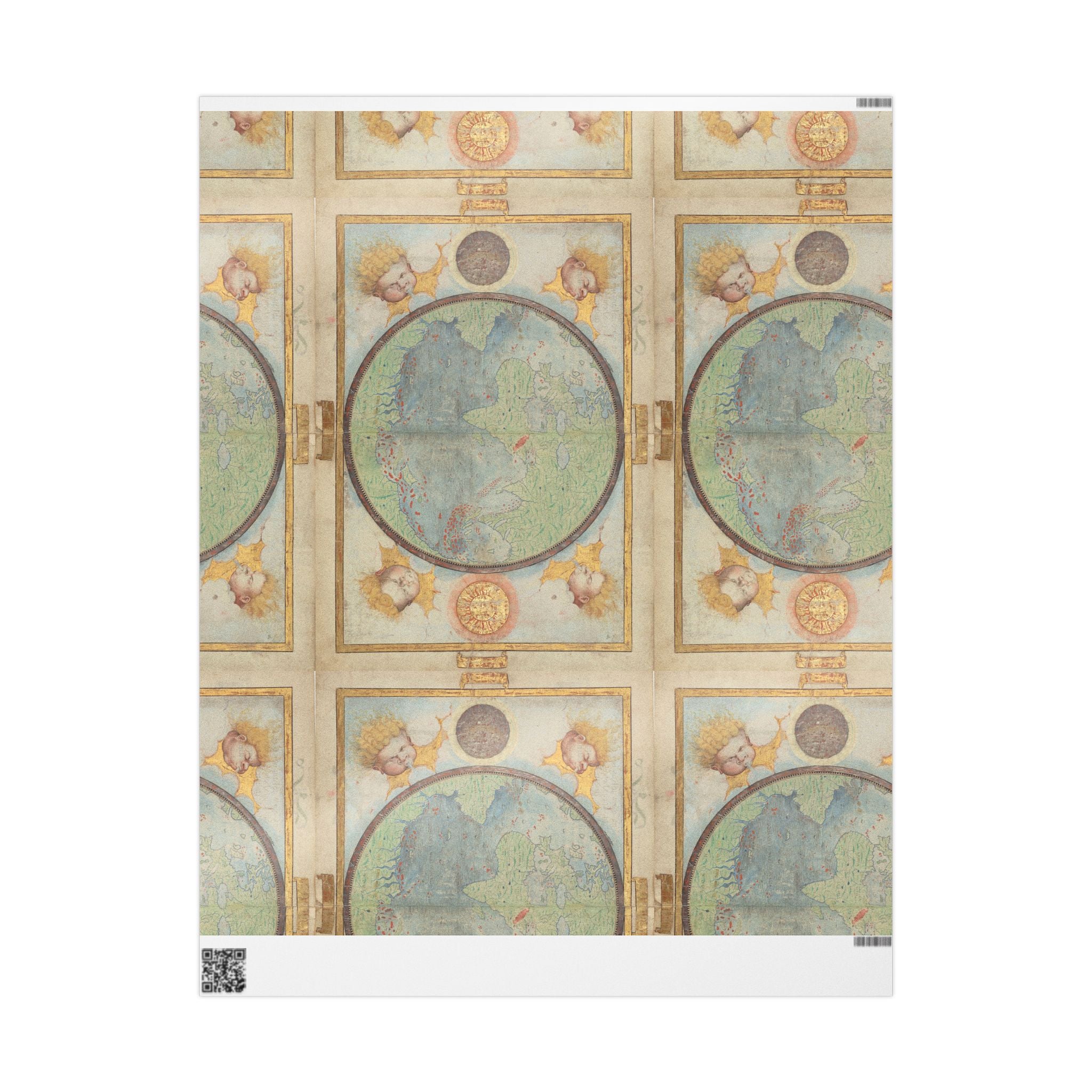 Wrapping Paper, Vintage World Map Gift Wrap, Antique Globe Travel Design