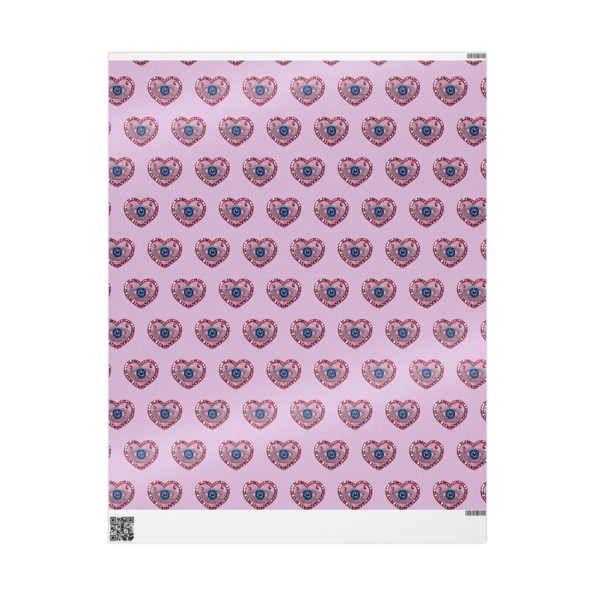 Peacock Heart Pattern Wrapping Paper — Pink Decorative Gift Wrap for Birthdays & Valentine’s