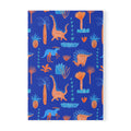 Dino Doodle A5 Notebook — Blue & Orange Dinosaur Softcover Journal