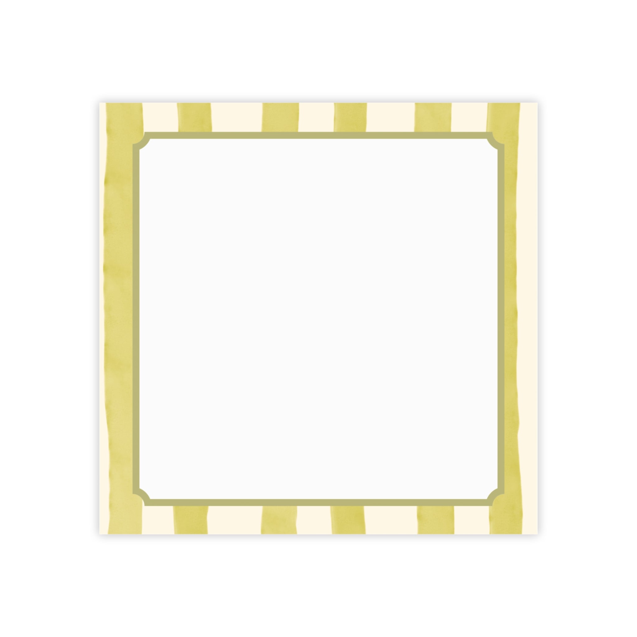 Sticky Notes, Yellow Striped Notepad, Decorative Post-it Style Pads for Desk
