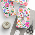 Floral Spring Gift Wrapping Paper — Pink Watercolor Flowers Pattern