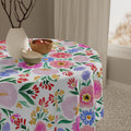 Floral Picnic Tablecloth — Pink Watercolor Flower Pattern for Spring & Summer