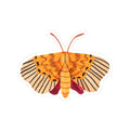 Golden Moth Kiss-Cut Sticker — Watercolor-Inspired Insect Decal for Laptops & Journals